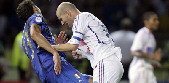 Agresión de Zinedine Zidane a Materazzi en el Mundial de 2006.