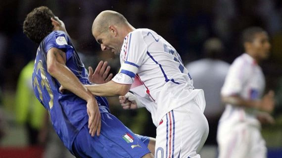 Agresión de Zinedine Zidane a Materazzi en el Mundial de 2006.
