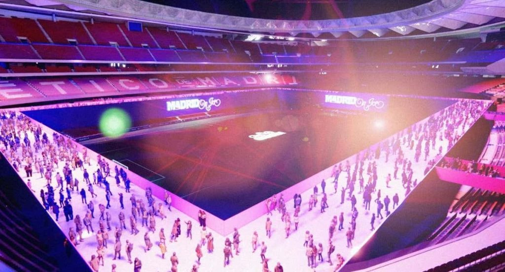 El Atlético de Madrid convertirá los laterales del césped del Metropolitano en una pista de hielo para patinar.