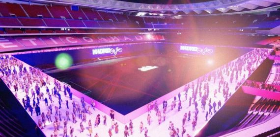 El Atlético de Madrid convertirá los laterales del césped del Metropolitano en una pista de hielo para patinar.