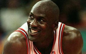Michael Jordan en un partido con los Chicago Bulls.