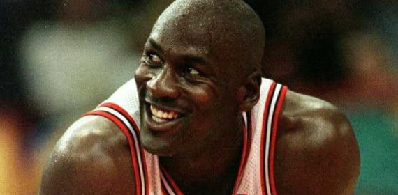 Michael Jordan en un partido con los Chicago Bulls.