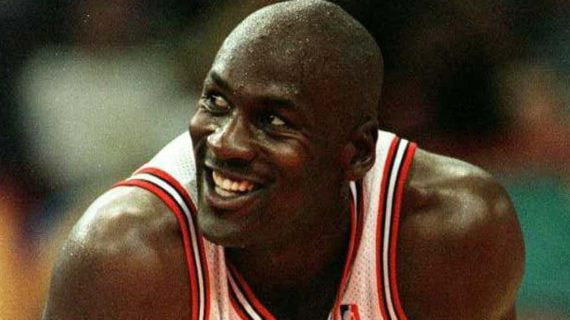 Michael Jordan en un partido con los Chicago Bulls.