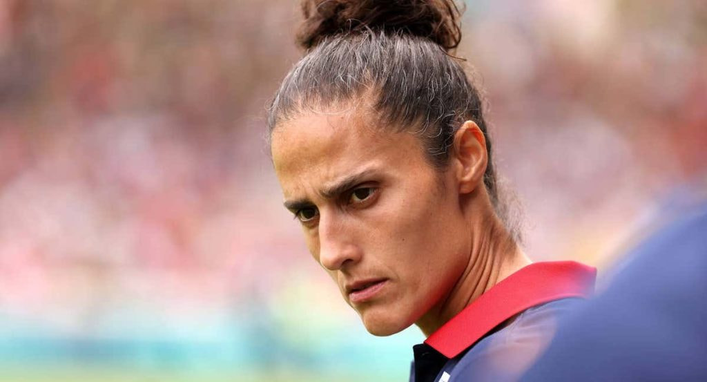 Montse Tomé durante un partido en los Juegos Olímpicos.
