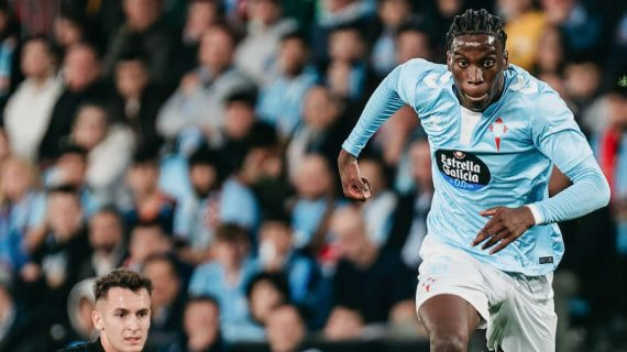 Ilaix Moriba, en el partido ante el Barcelona del pasado sábado.