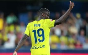 Nicolas Pépé, durante un partido del Villarreal.