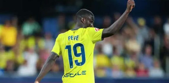 Nicolas Pépé, durante un partido del Villarreal.