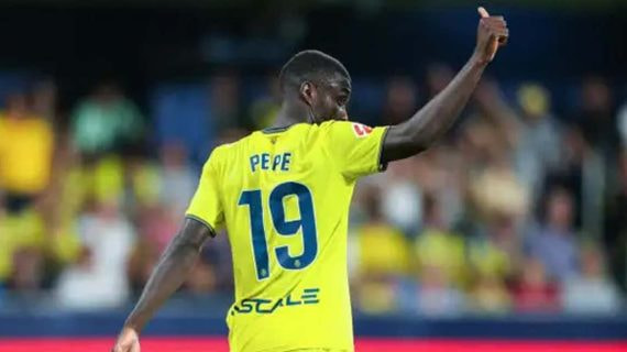 Nicolas Pépé, durante un partido del Villarreal.