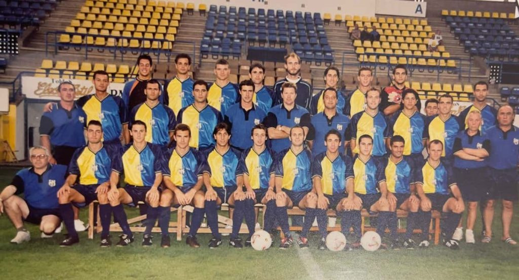 Foto de equipo del Palamós en la época de Piterman.