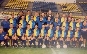 Foto de equipo del Palamós en la época de Piterman.
