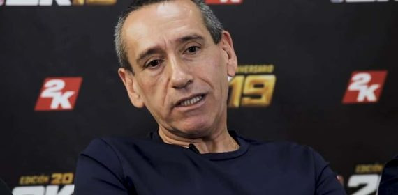 Sixto Miguel Serrano, en una presentación del NBA2K.
