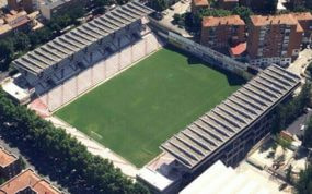 Vista aérea del Estadio de Vallecas, en Madrid.