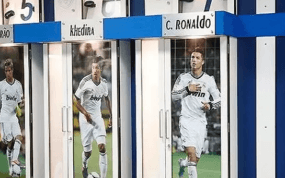 Imagen del interior del vestuario del Real Madrid hace algunas temporadas.