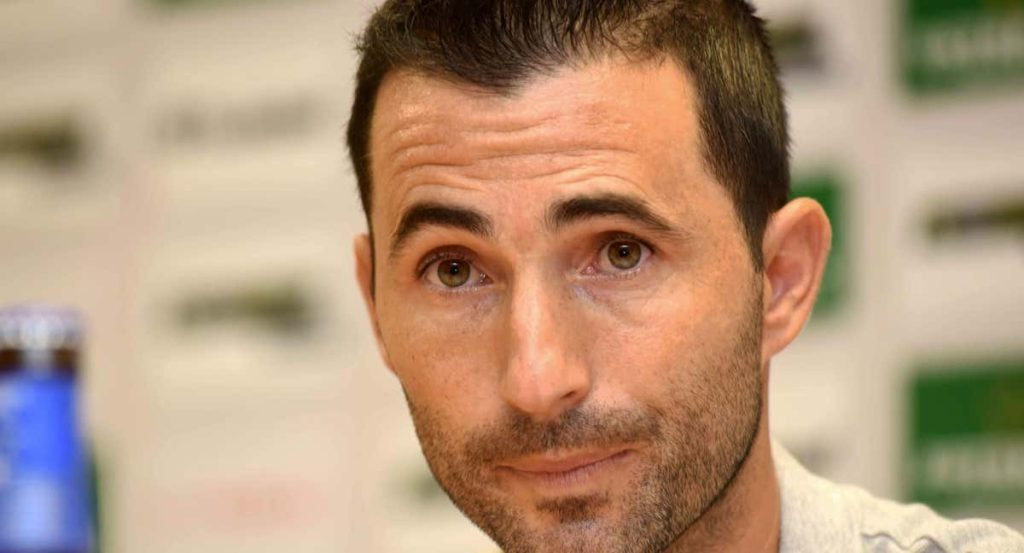 Miguel Albiol en la rueda de prensa de su despedida como futbolista profesional.