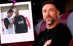 Kily González, en una imagen reciente y pasada con Benítez.