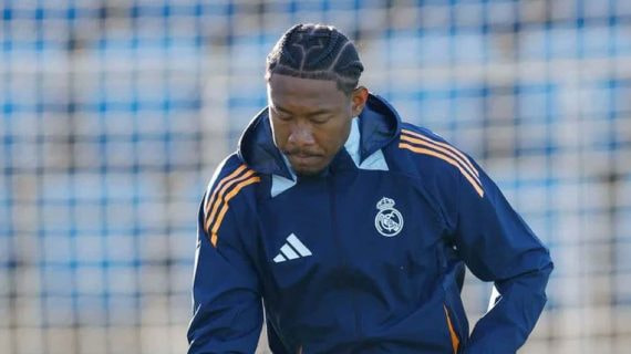 David Alaba entrenando en Valdebebas.
