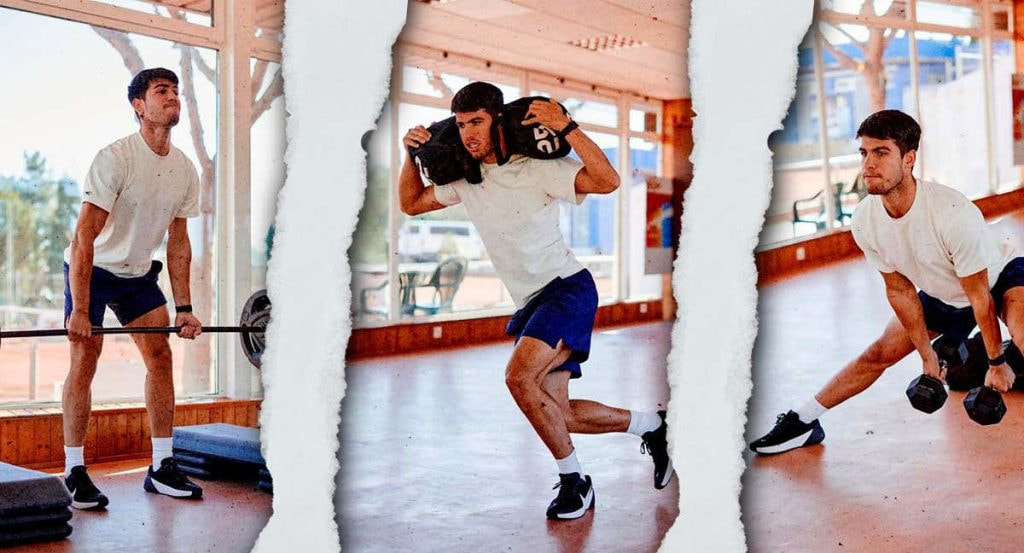 Carlos Alcaraz, durante la pretemporada 2023.