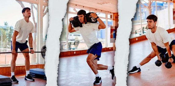 Carlos Alcaraz, durante la pretemporada 2023.