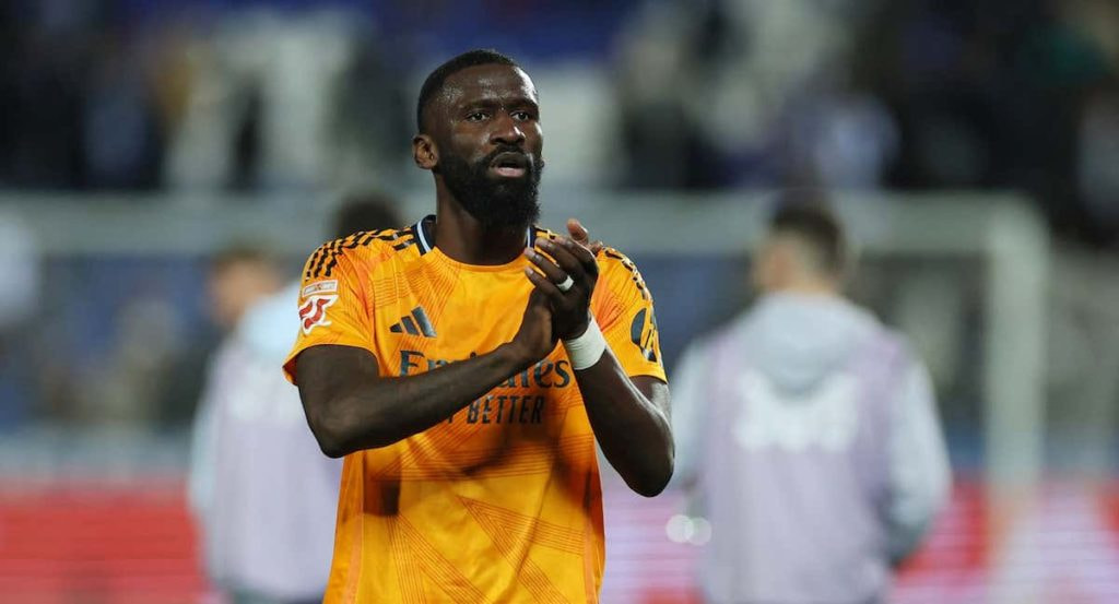 Antonio Rüdiger tras un partido con el Real Madrid.