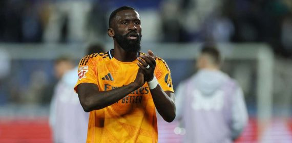 Antonio Rüdiger tras un partido con el Real Madrid.