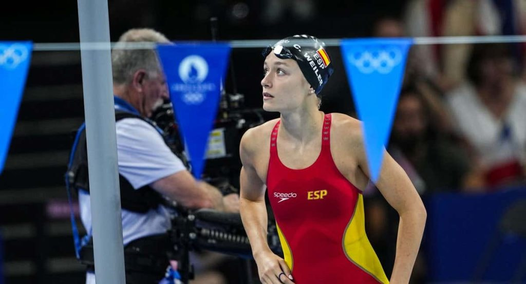 Carmen Weiler, compitiendo con España en los Juegos Olímpicos de París.