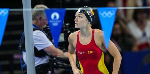 Carmen Weiler, compitiendo con España en los Juegos Olímpicos de París.