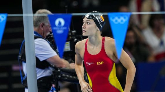 Carmen Weiler, compitiendo con España en los Juegos Olímpicos de París.