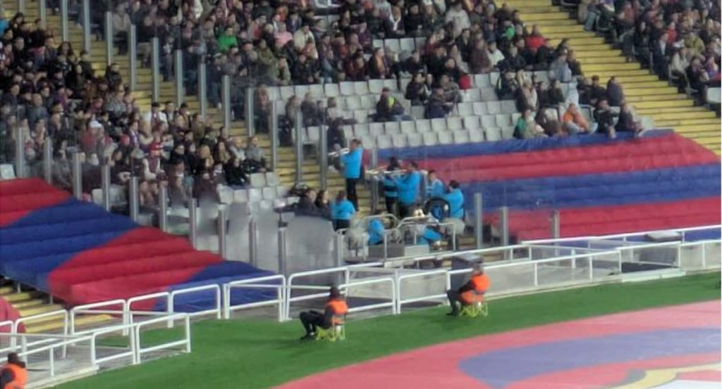 La charanga que sorprendió por primera vez en el Estadi Olímpic.