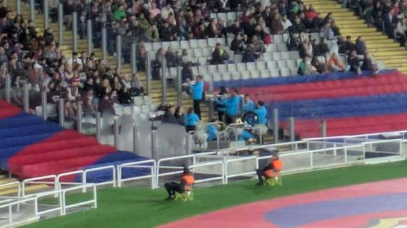La charanga que sorprendió por primera vez en el Estadi Olímpic.