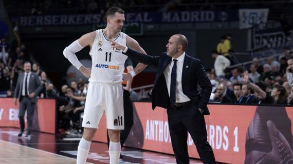Mario Hezonja y Chus Mateo, esta temporada.