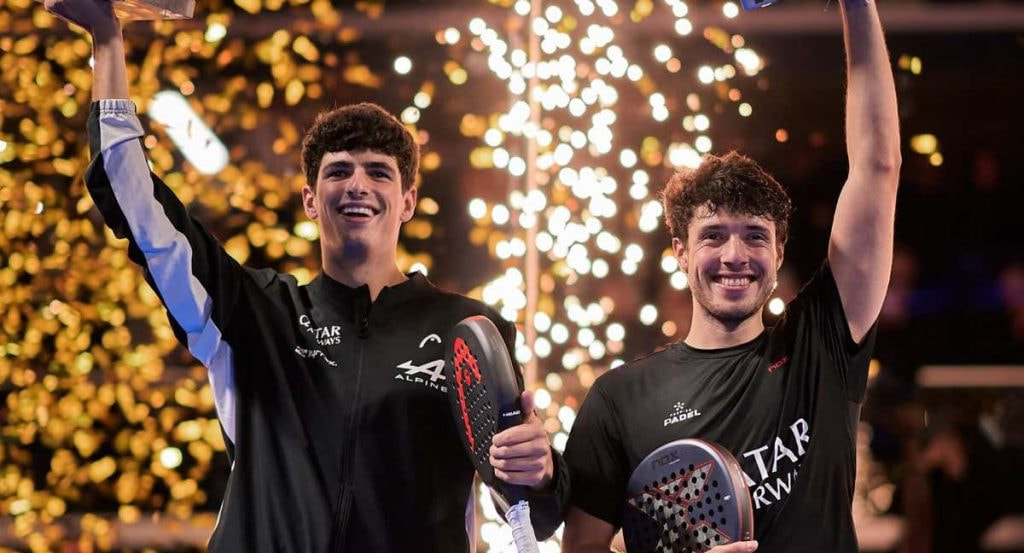 Arturo Coello y Agustín Tapia, los jugadores con más ganancias del circuito Premier Padel en 2024.