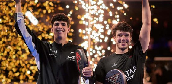 Arturo Coello y Agustín Tapia, los jugadores con más ganancias del circuito Premier Padel en 2024.