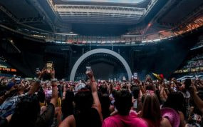 Un concierto en el estadio del Real Madrid.