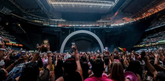Un concierto en el estadio del Real Madrid.