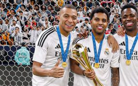 Mbappé, Rodrygo y Vinicius, juntos en Doha.