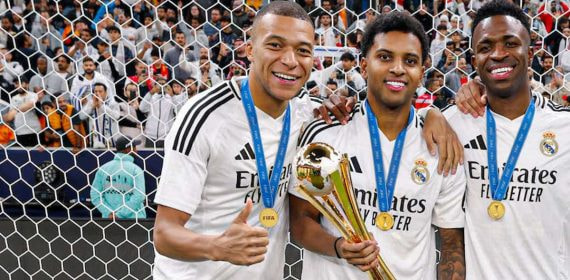 Mbappé, Rodrygo y Vinicius, juntos en Doha.