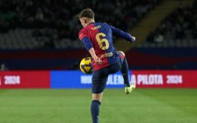 Gavi disputó el último tramo de partido contra el Leganés.