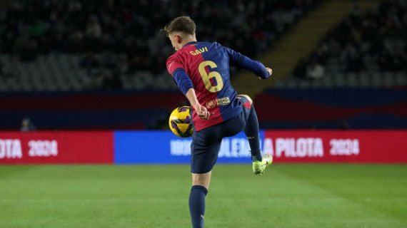 Gavi disputó el último tramo de partido contra el Leganés.
