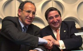 Irureta y Lendoiro, en una foto de archivo en la época dorada del Deportivo.