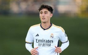 Jesús Fortea en un partido con el Real Madrid.