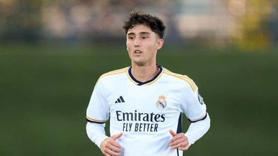 Jesús Fortea en un partido con el Real Madrid.