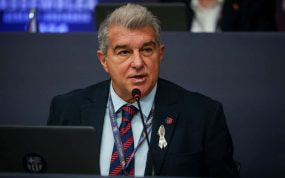 Joan Laporta en la Asamblea.