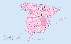 El mapa de los clubes desaparecidos de España.