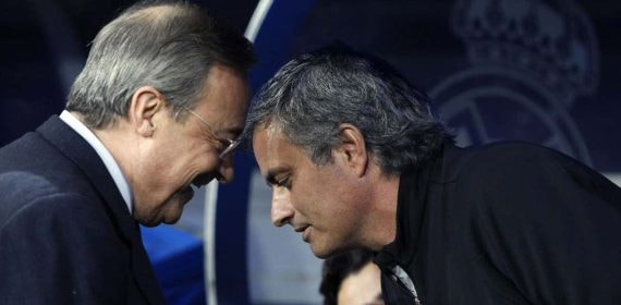 Florentino Pérez y José Mourinho en su etapa en el Real Madrid.