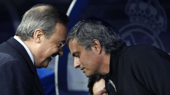 Florentino Pérez y José Mourinho en su etapa en el Real Madrid.