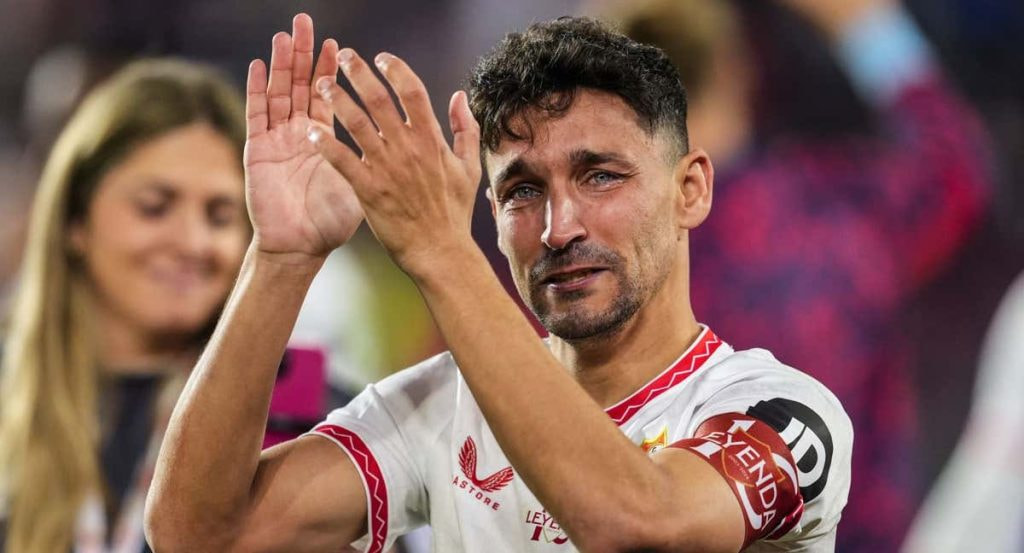 Jesús Navas, en su despedida de Nervión.