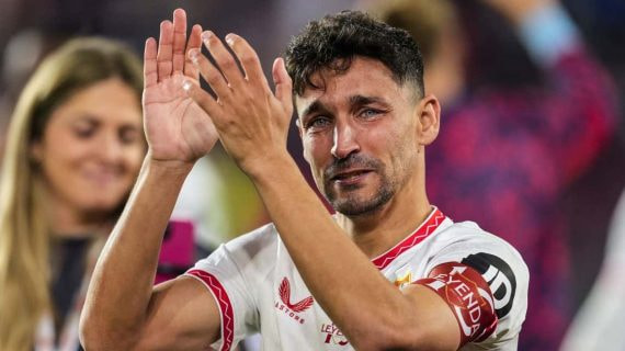 Jesús Navas, en su despedida de Nervión.