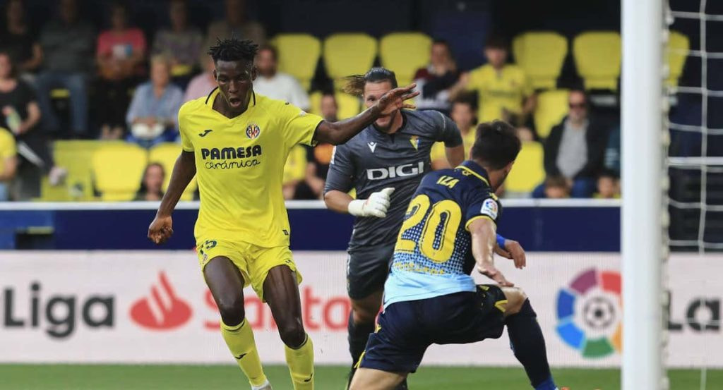 Nico Jackson, en un partido con el Villarreal.