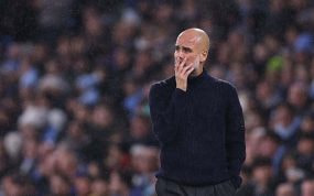 Pep Guardiola, durante un encuentro con el City.