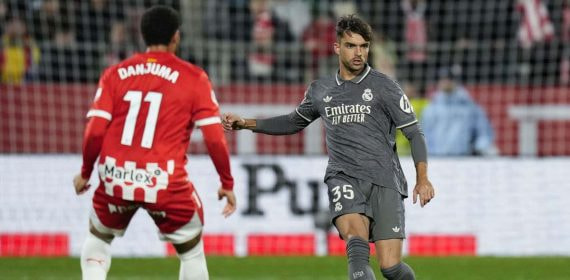 Raúl Asencio, en el partido ante el Girona.